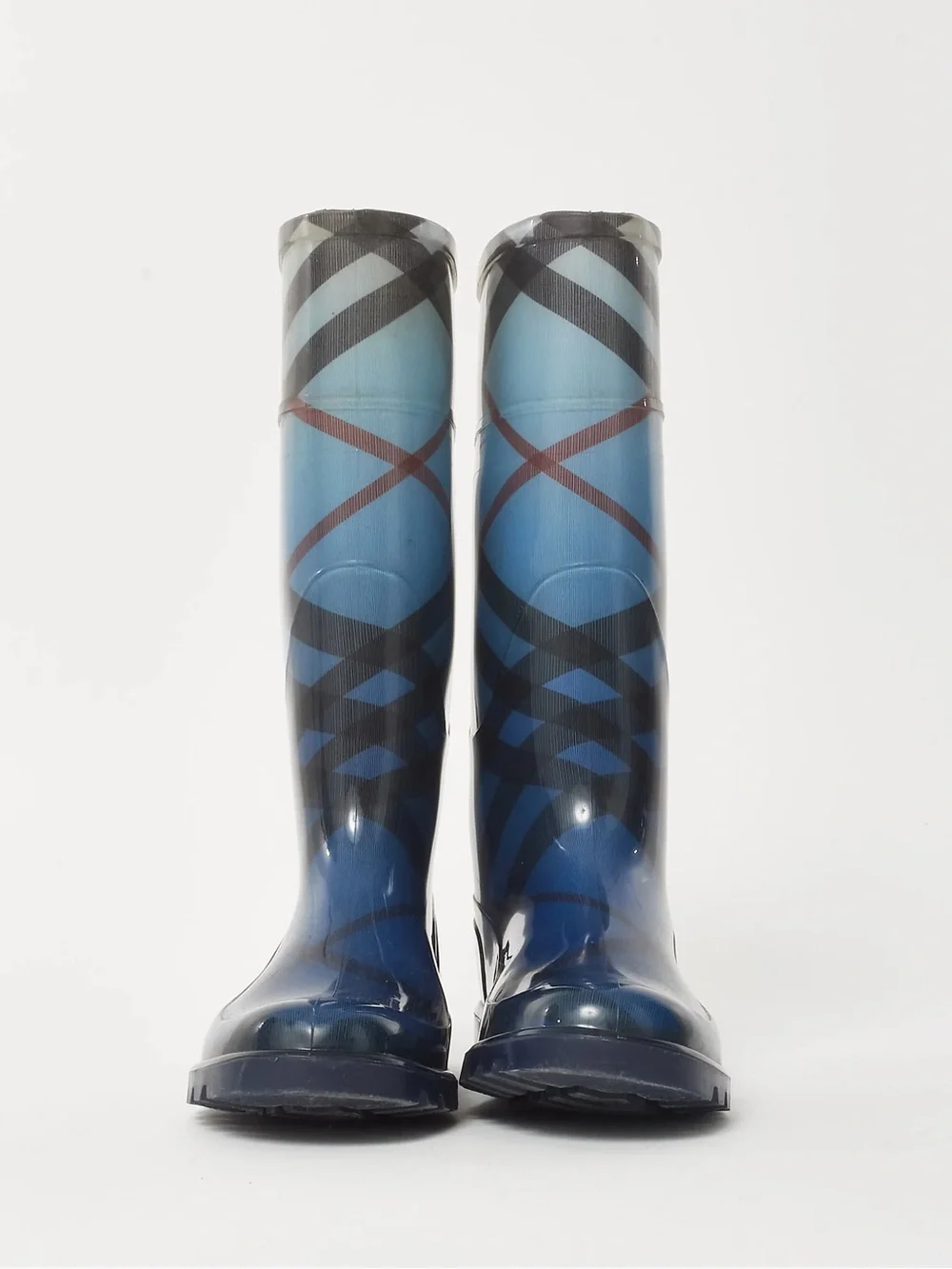 Burberry Blue Nova Check Rain Boots